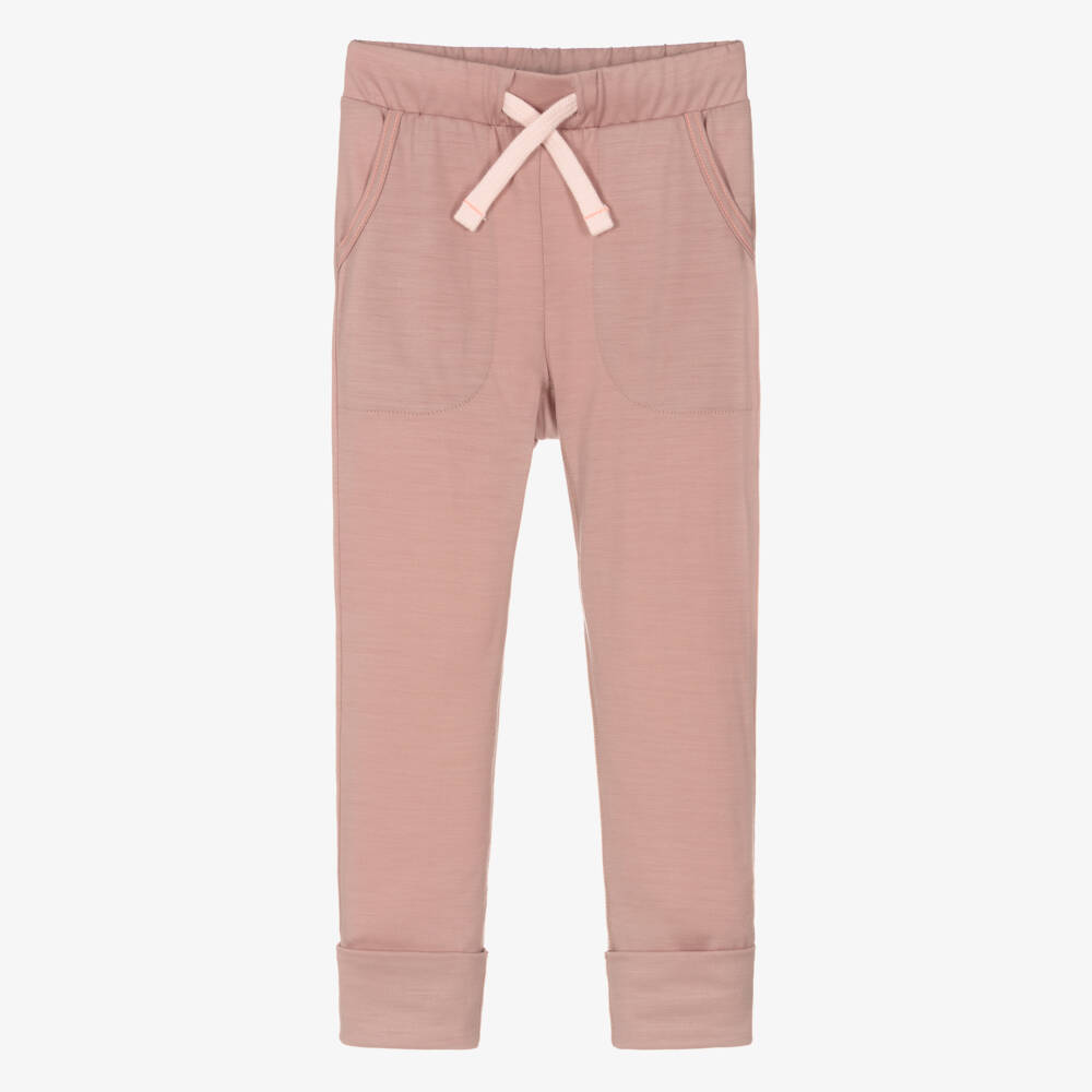 Smalls Merino-Girls Pink ZQ Merino Wool Slim Trousers | Childrensalon Outlet