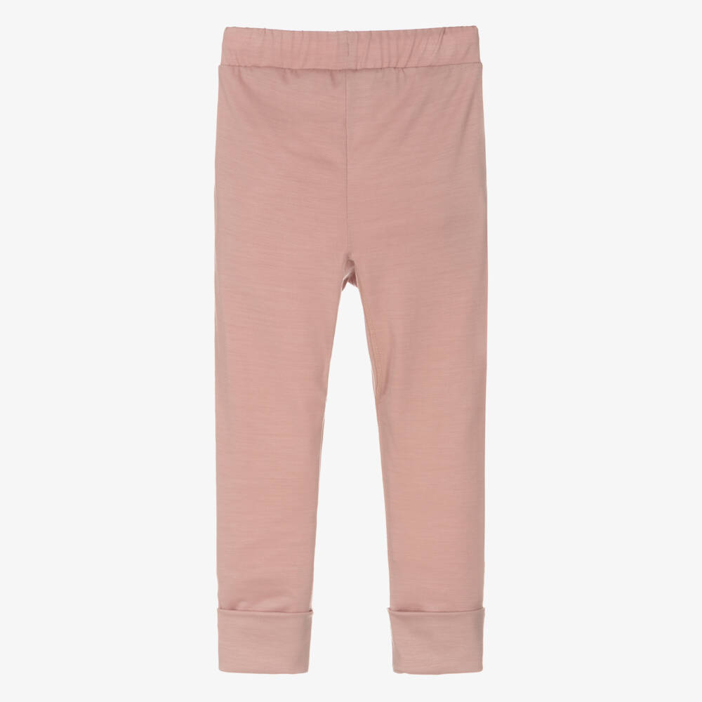 Smalls Merino-Girls Pink ZQ Merino Wool Slim Trousers | Childrensalon Outlet