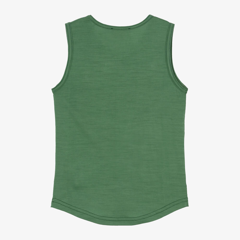 Smalls Merino-Зеленый топ без рукавов из мериносовой шерсти | Childrensalon Outlet