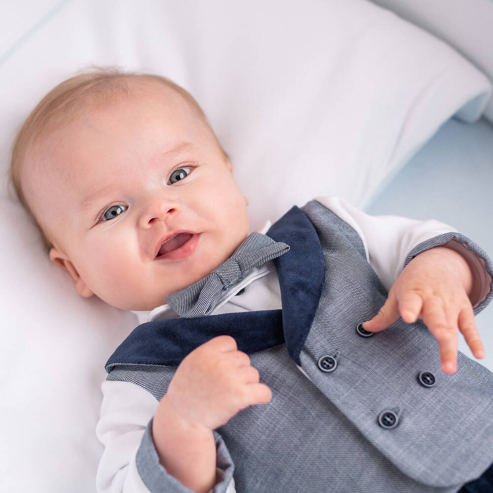 Baby born romper blue shop