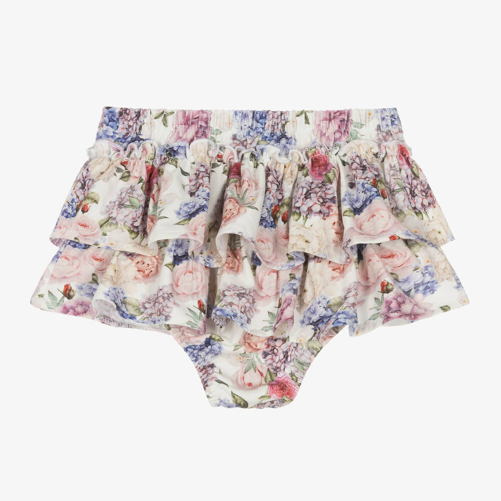 Sofija-Baby Girls Floral Cotton Frilly Pants | Childrensalon Outlet