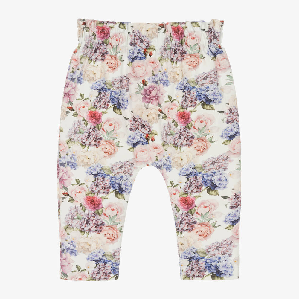 Sofija-Хлопковые брюки с цветами | Childrensalon Outlet