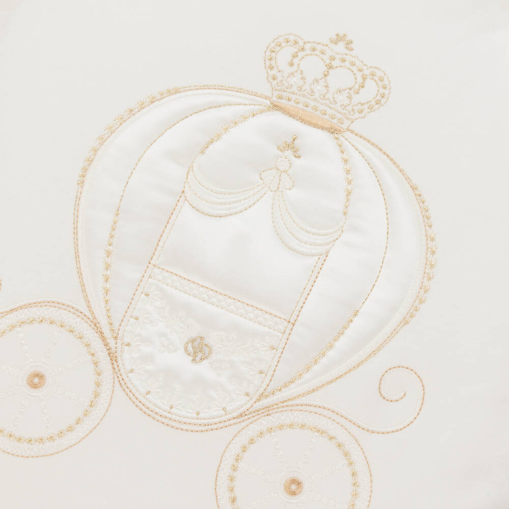 Sofija-Baby Girls Ivory Padded Nest (63cm) | Childrensalon Outlet