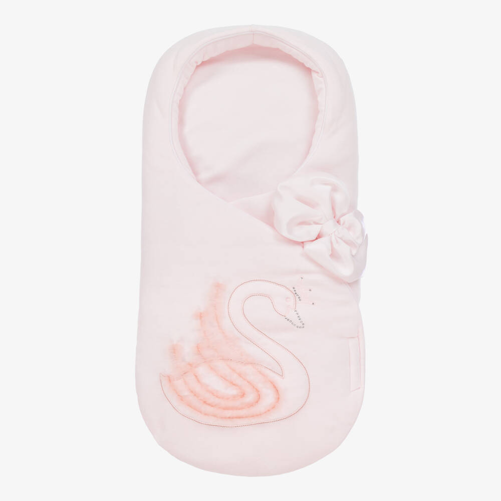 Sofija-Baby Girls Pink Velour Nest (69cm) | Childrensalon Outlet