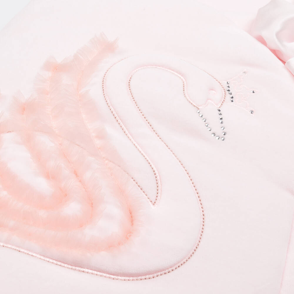 Sofija-Baby Girls Pink Velour Nest (69cm) | Childrensalon Outlet