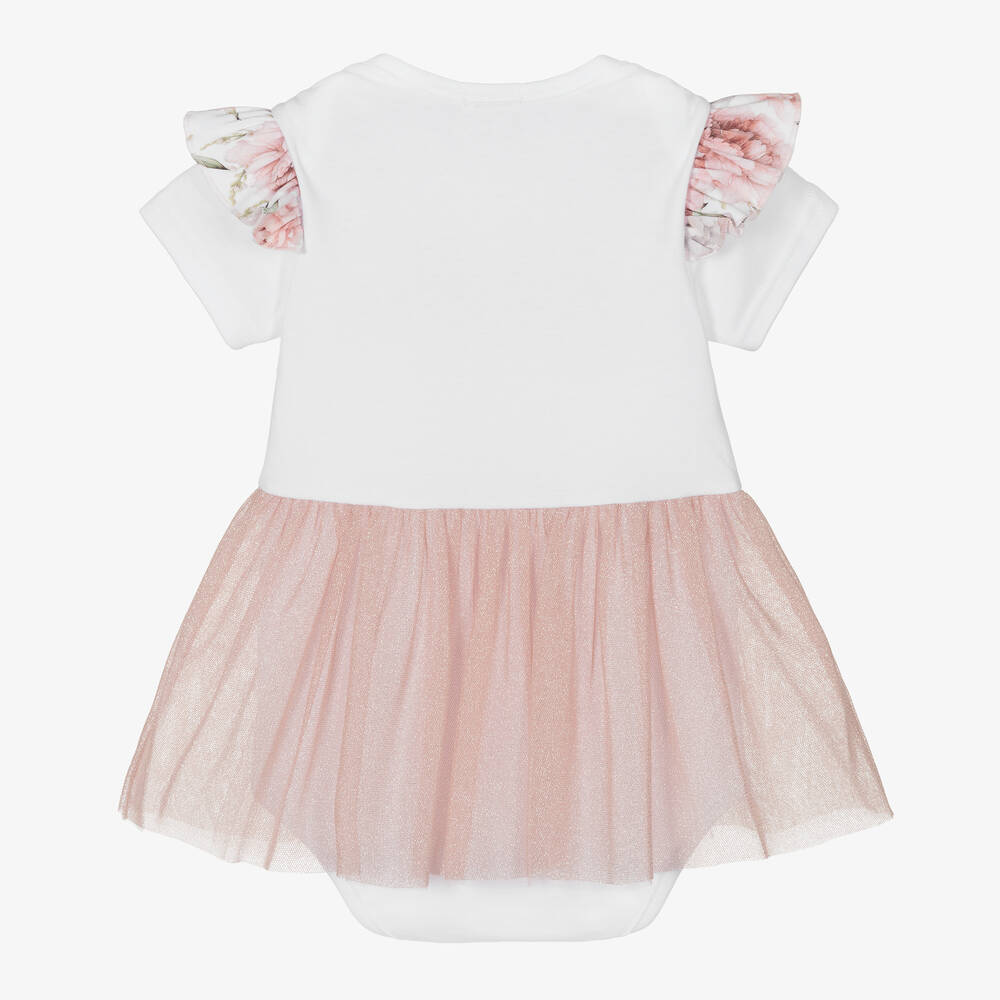 Sofija-Бело-розовое платье для малышек | Childrensalon Outlet