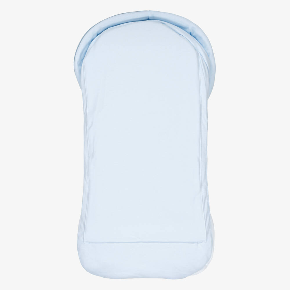 Sofija-Boys Blue & White Cotton Jersey Padded Tiger Print Nest (70cm) | Childrensalon Outlet