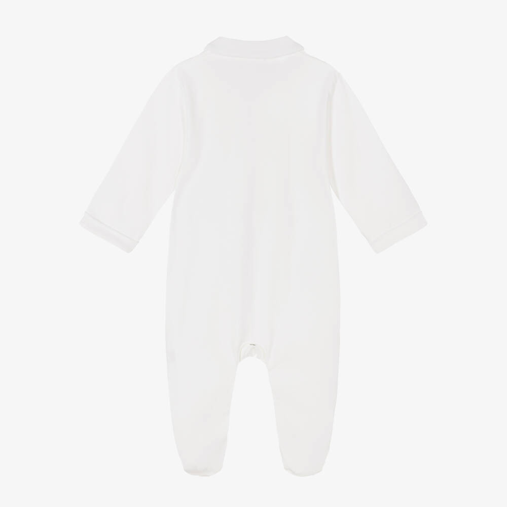 Sofija-Boys Ivory Cotton Crown Sleepsuit | Childrensalon Outlet