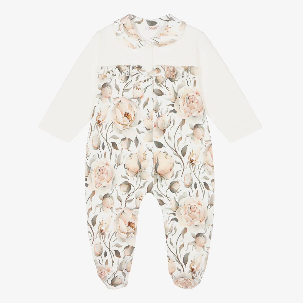 Sofija-Girls Ivory Babygrow | Childrensalon Outlet