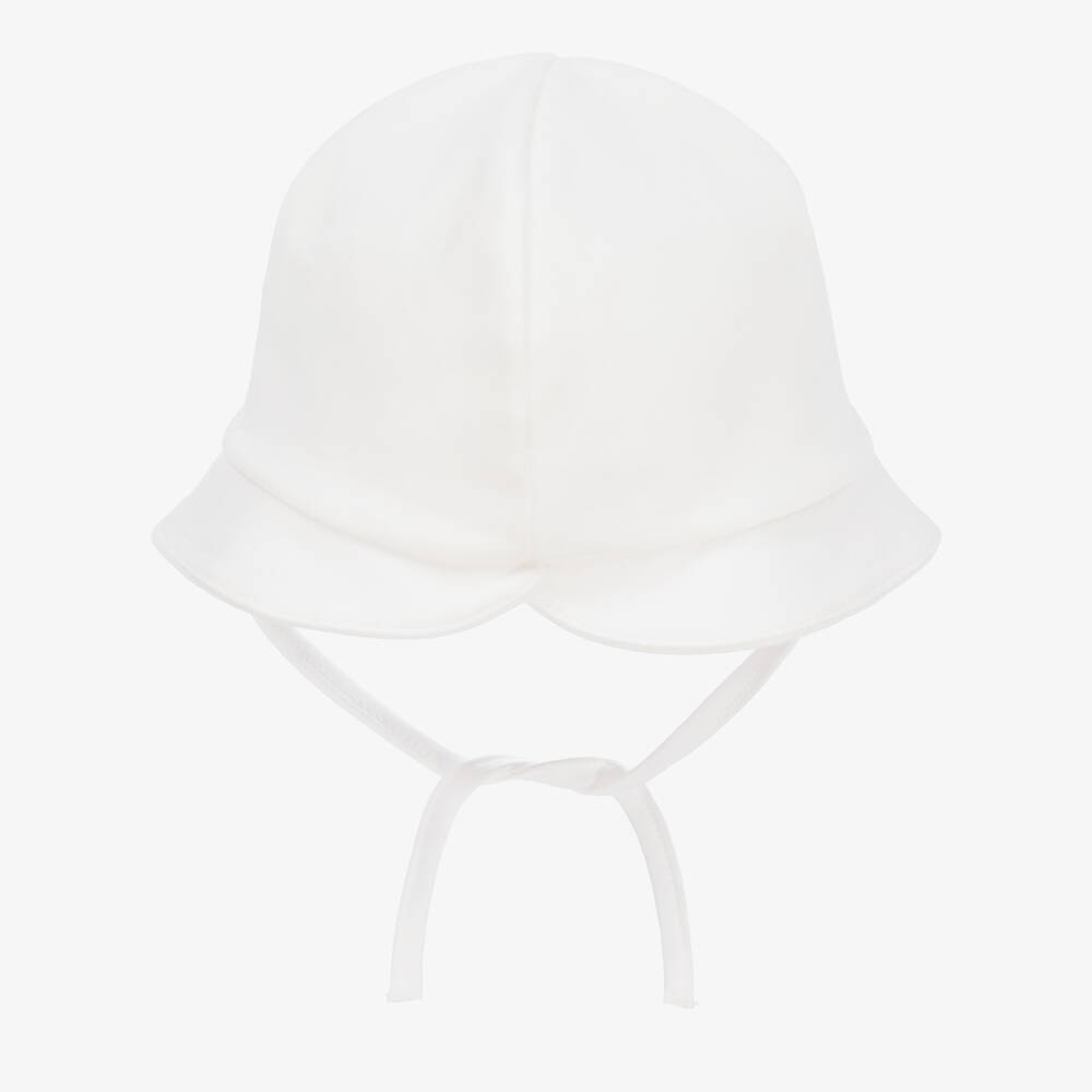 Sofija-Girls Ivory Cotton Hat | Childrensalon Outlet