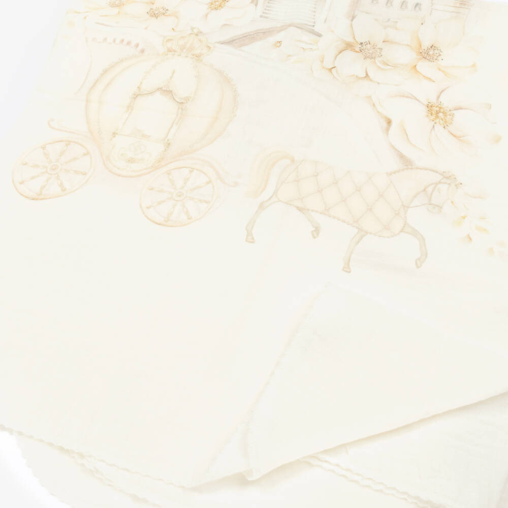 Sofija-Girls Ivory Cotton Muslin Set | Childrensalon Outlet
