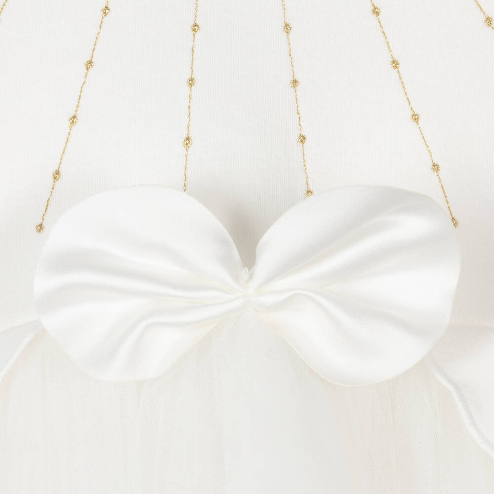 Sofija-فستان تول قطني عاجي للبنات | Childrensalon Outlet