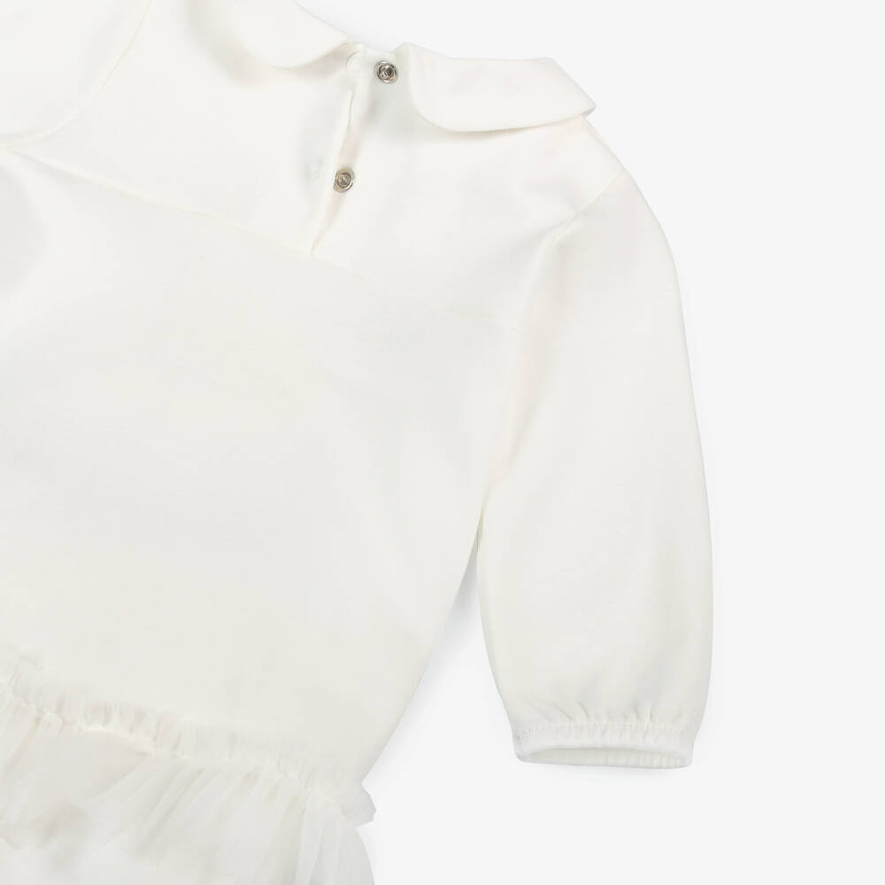 Sofija-Girls Ivory Cotton & Tulle Leggings Set | Childrensalon Outlet