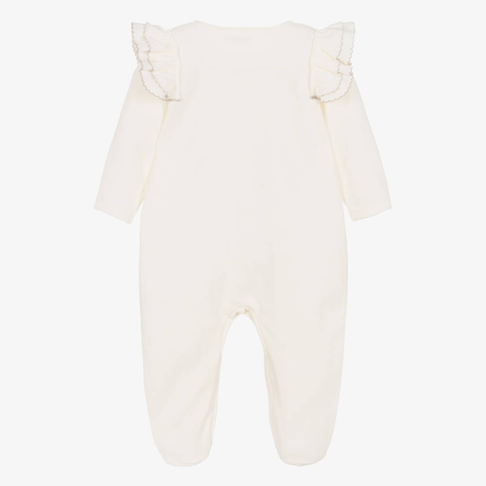 Sofija-Girls Ivory Floral Babygrow | Childrensalon Outlet