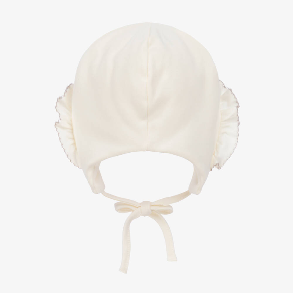 Sofija-Кремовый утепленный чепец из хлопка | Childrensalon Outlet