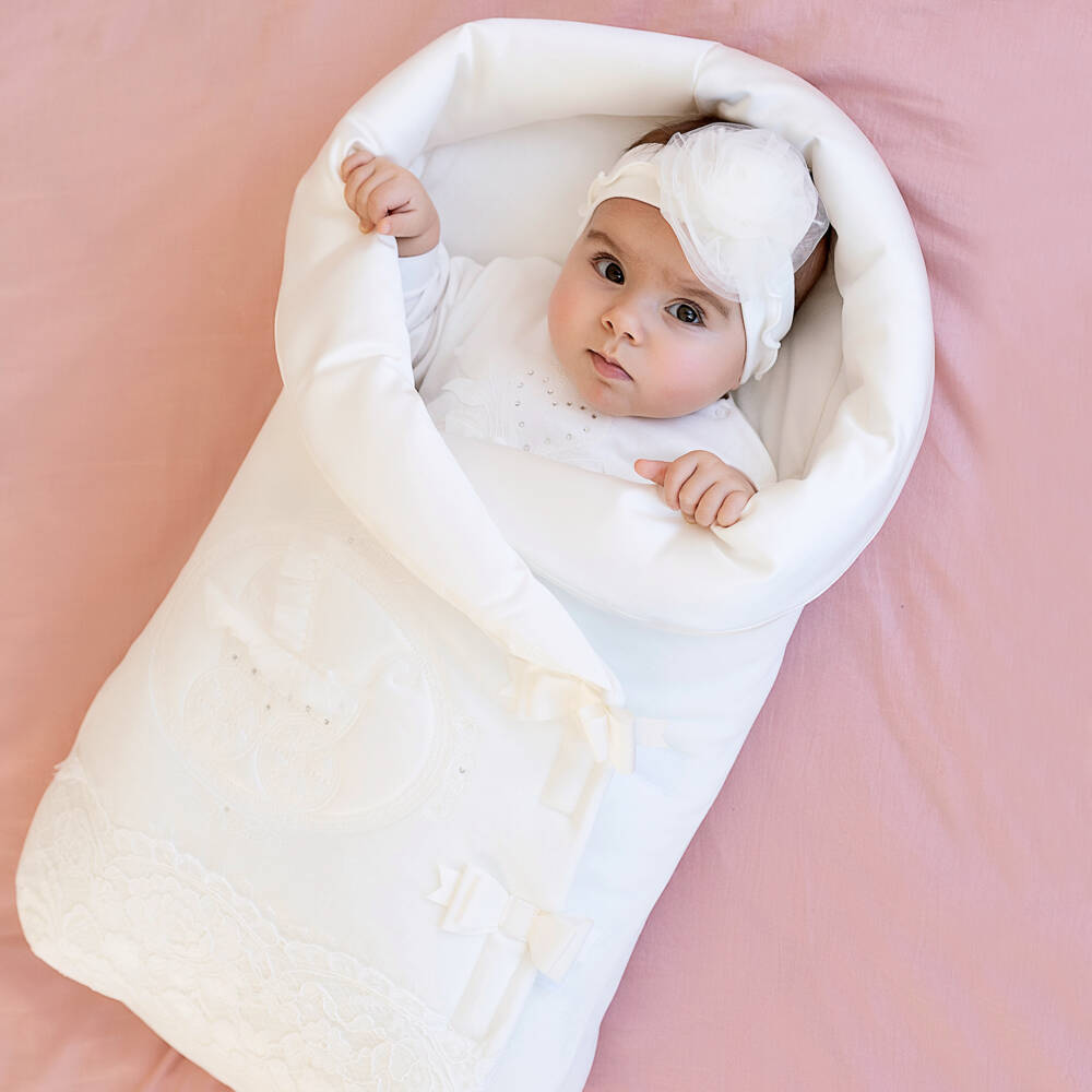 Sofija-Girls' Luxurious Ivory Cradle Cocoon | Childrensalon Outlet