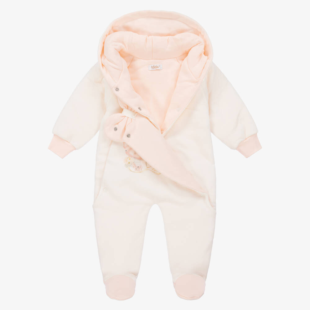 Sofija-بدلة عربة قطنية وردية فاتحة للبنات | Childrensalon Outlet
