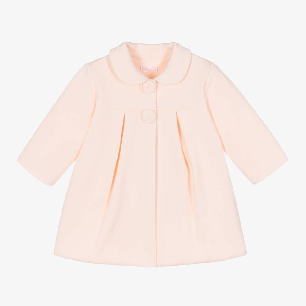 Sofija-Girls Pale Pink Jersey Coat | Childrensalon Outlet