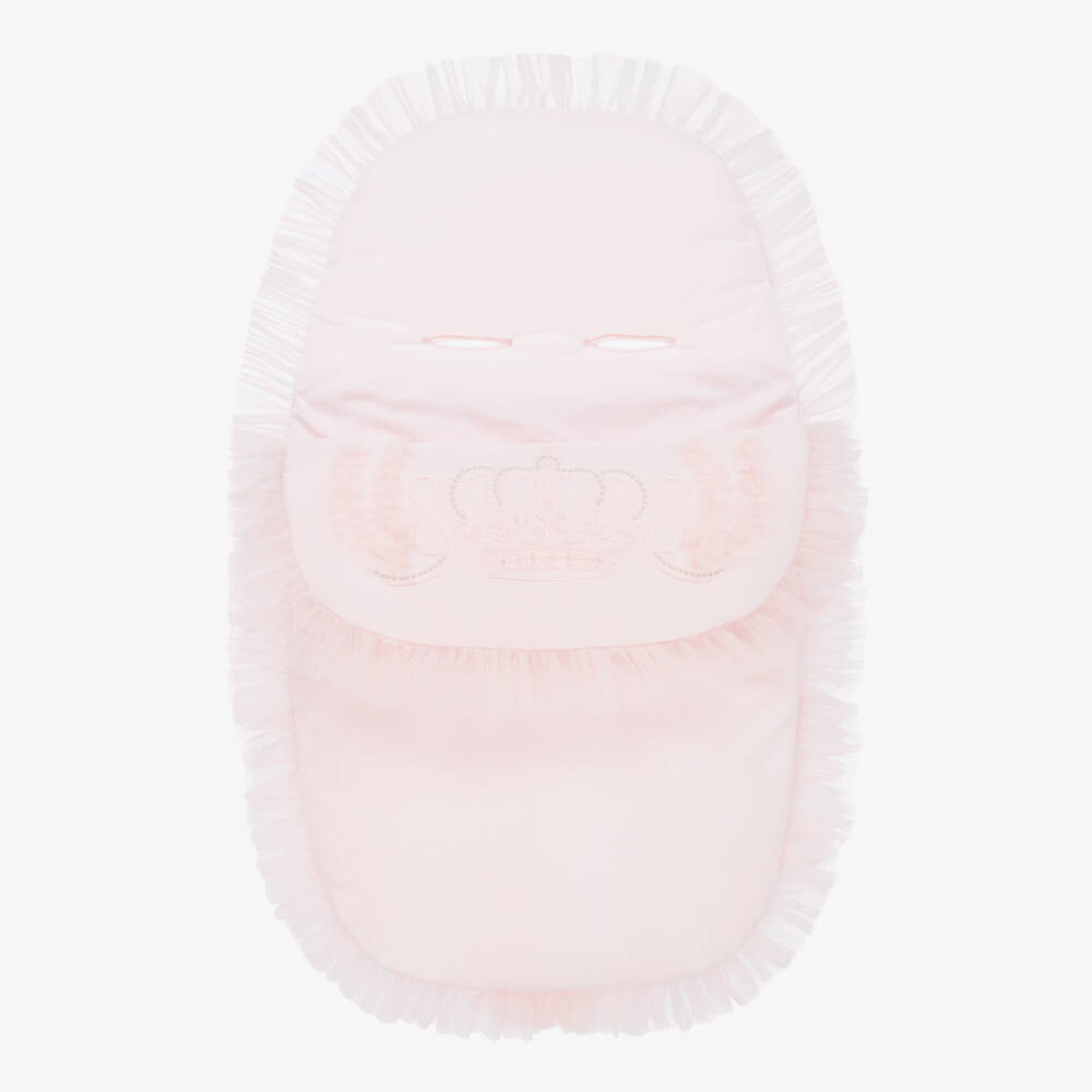 Sofija-Girls Pale Pink Velour Nest | Childrensalon Outlet