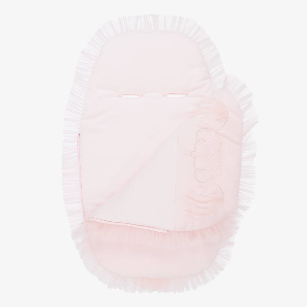 Sofija-بيبي نيست قطن قطيفة لون زهري للمولودات (70 سم) | Childrensalon Outlet