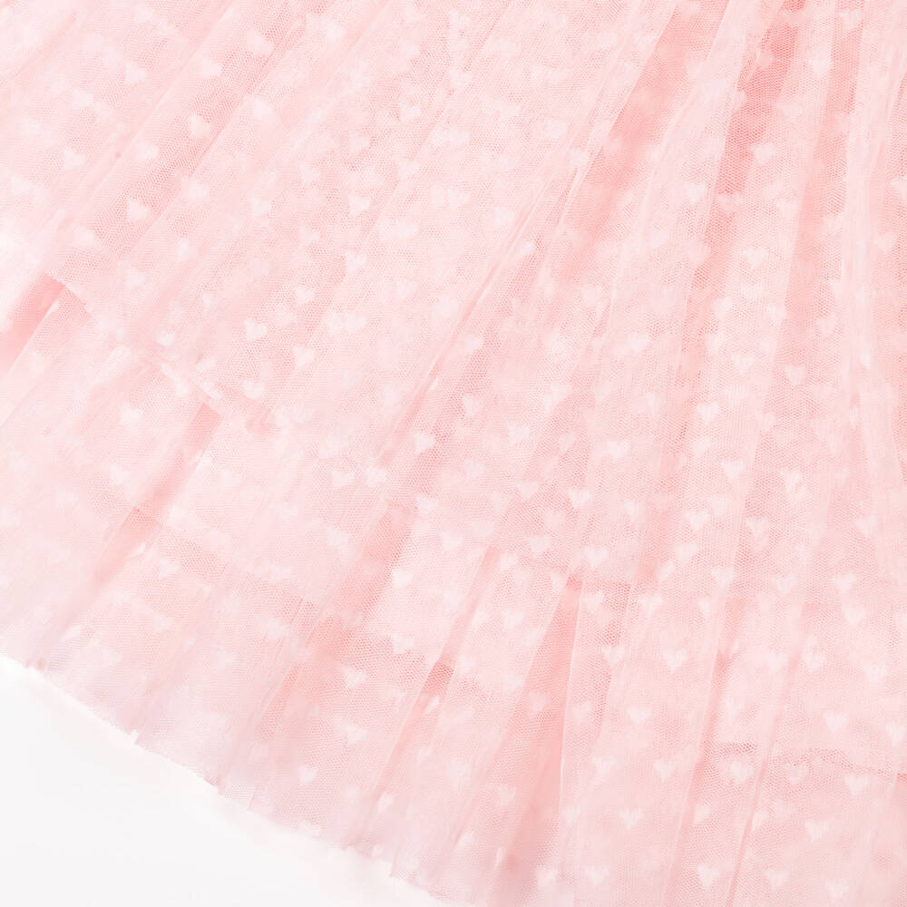 Sofija-Girls Pink Cotton & Tulle Skirt Set with Crown | Childrensalon Outlet