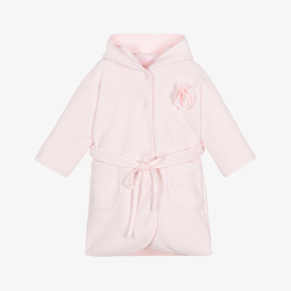 Sofija-Girls Rose Hued Cotton Robe | Childrensalon Outlet