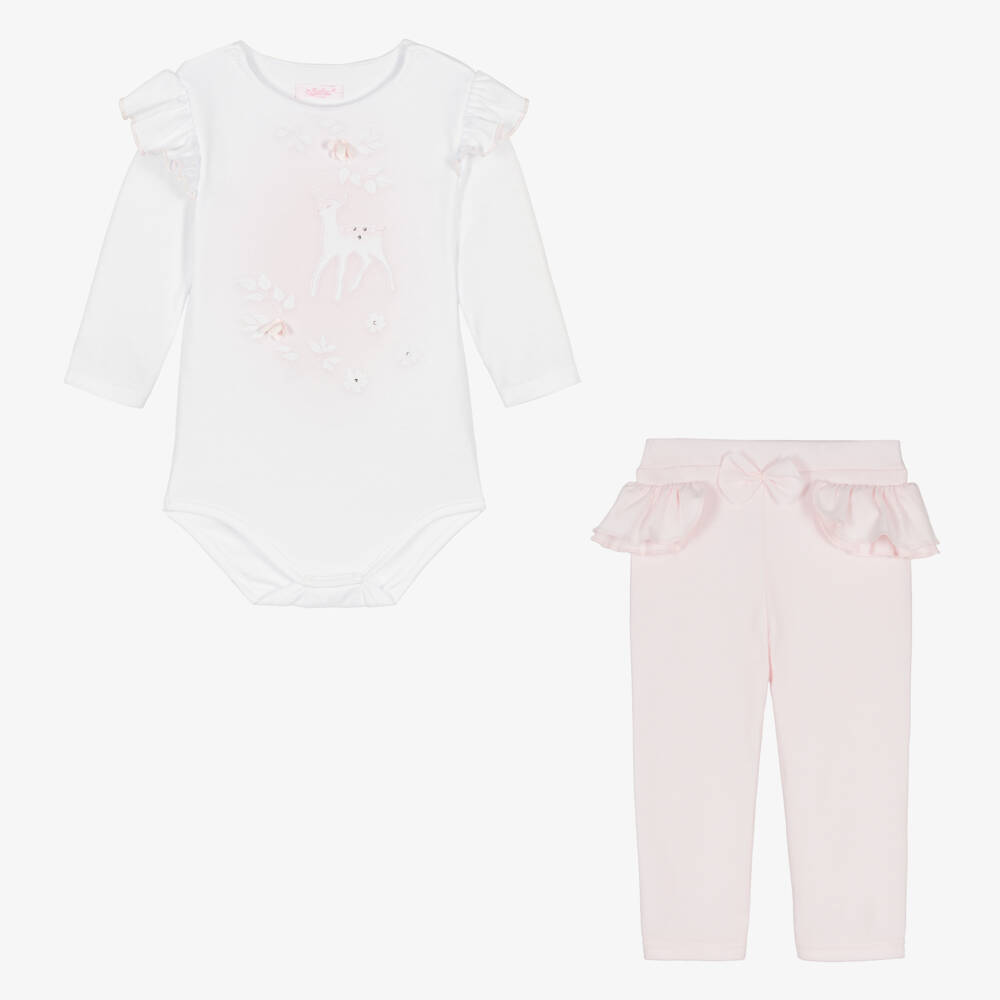 Sofija-Girls' Soft Pink Leggings Duo | Childrensalon Outlet