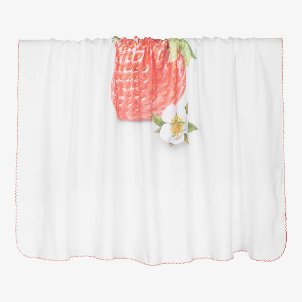 Sofija-Girls White Strawberry Cotton Set | Childrensalon Outlet