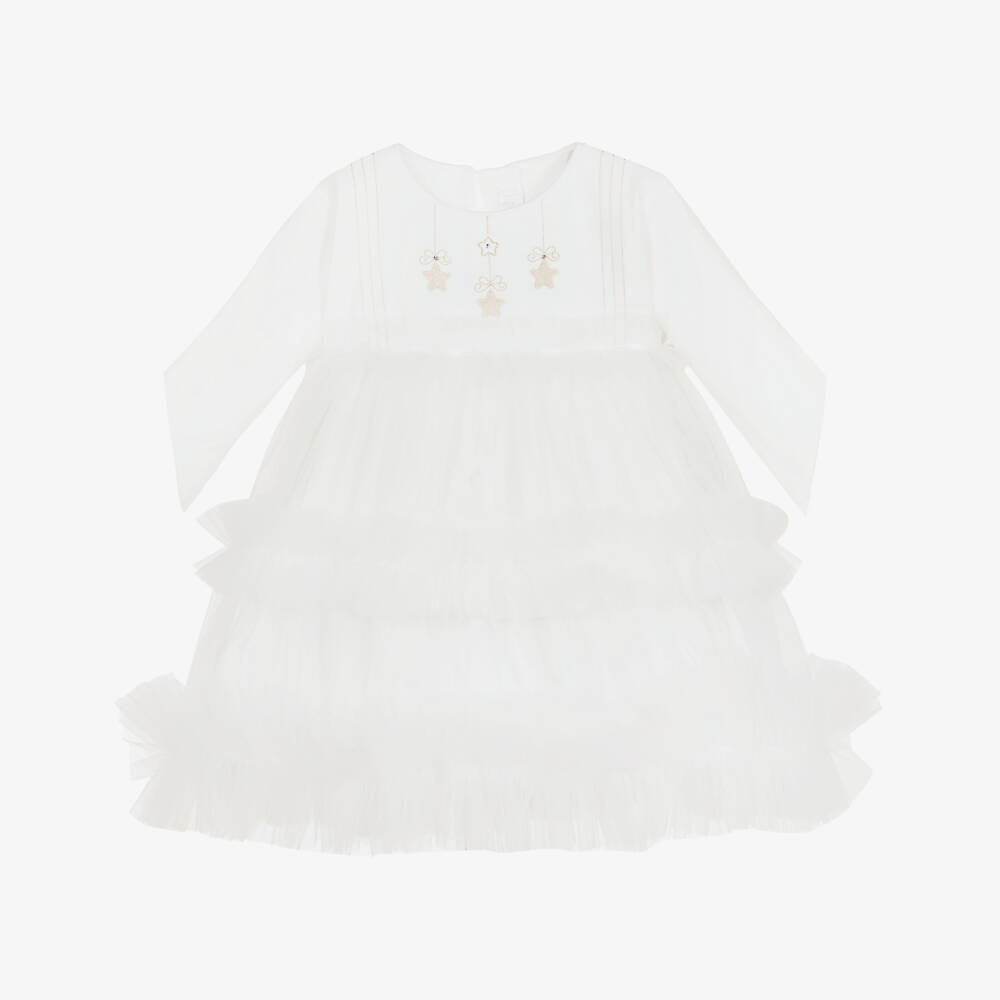 Sofija-Ivory Cotton Angel Dress | Childrensalon Outlet