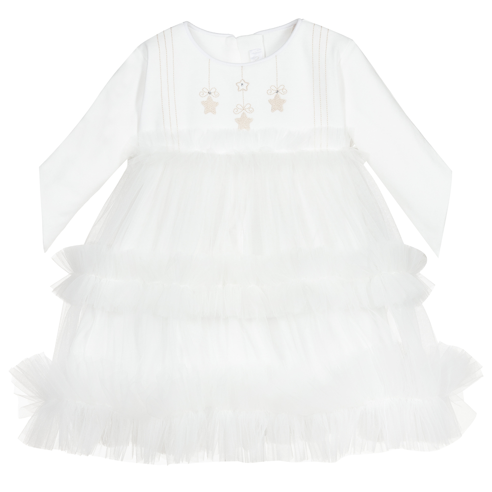 Sofija-Ivory Cotton Angel Dress | Childrensalon Outlet