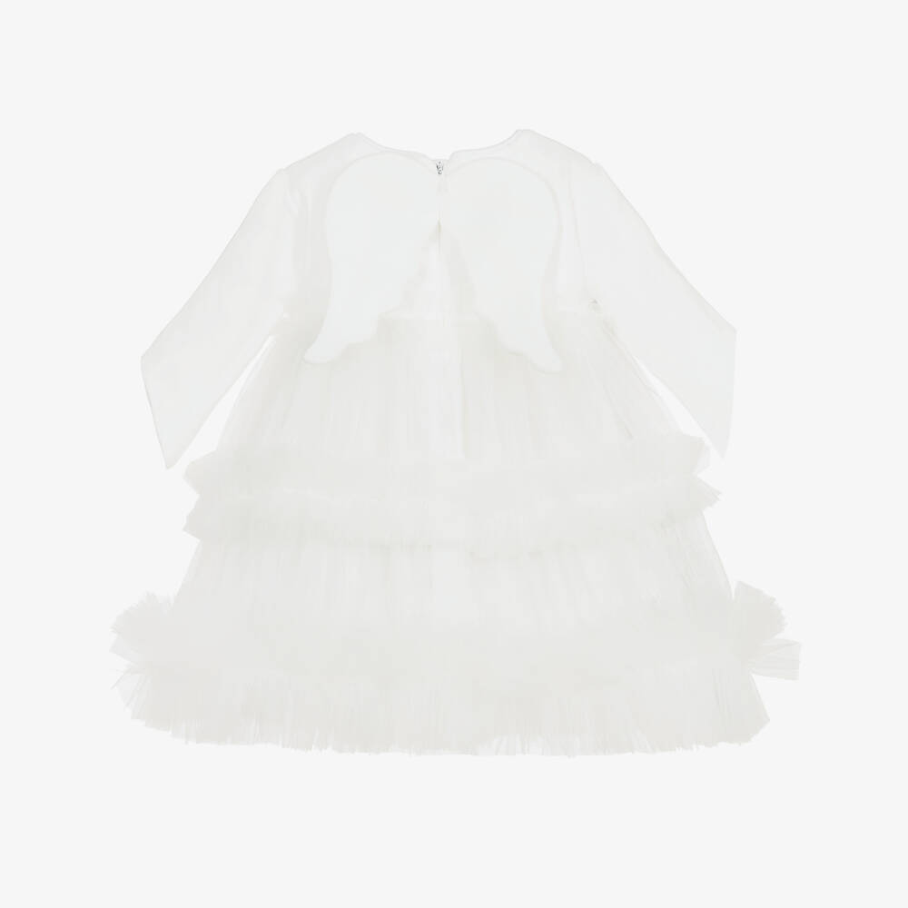 Sofija-Ivory Cotton Angel Dress | Childrensalon Outlet