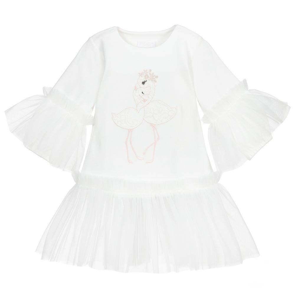 Sofija - Ivory Cotton Baby Dress | Childrensalon