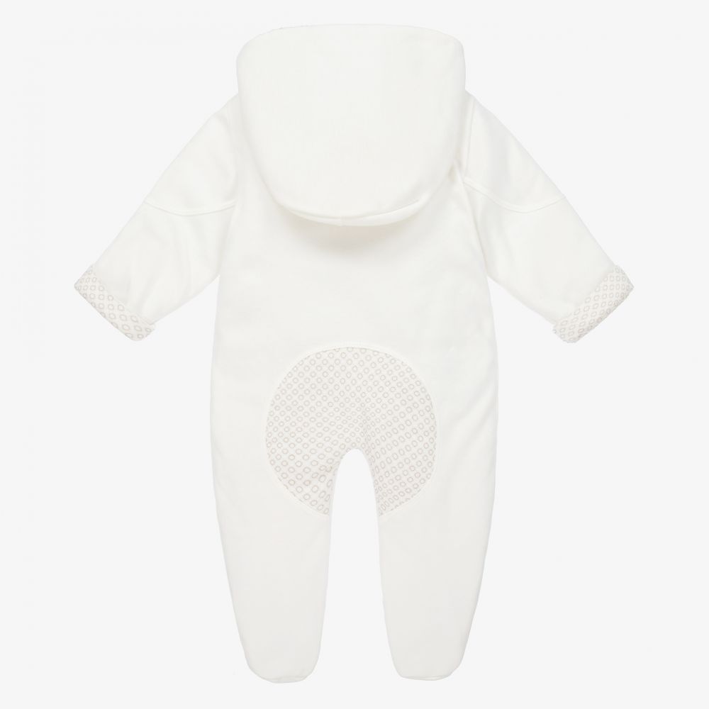 Sofija-Ivory Cotton Baby Pramsuit | Childrensalon Outlet