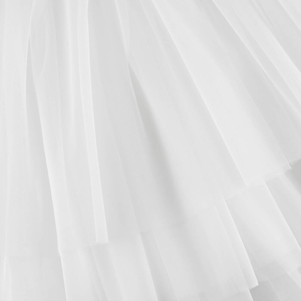 Sofija-Ivory Tweed Jacket & White Tulle Skirt Set | Childrensalon Outlet