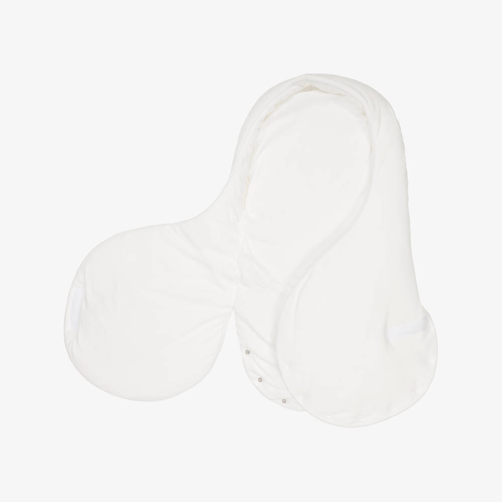 Sofija-Ivory Velour Padded Teddy Nest (65cm) | Childrensalon Outlet