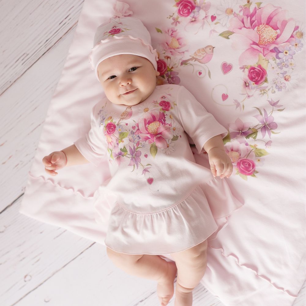 Pale pink cheap floral dress