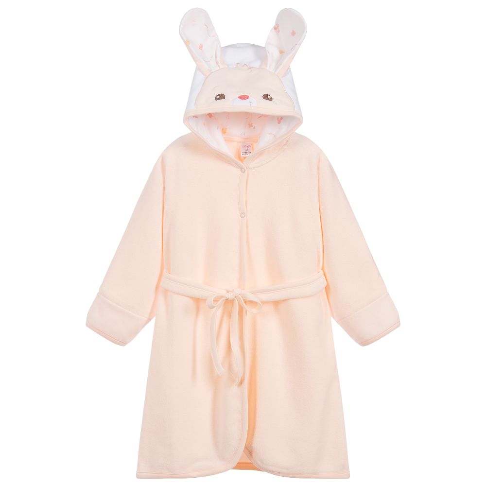 Sofija - Peach Pink Toweling Bathrobe | Childrensalon