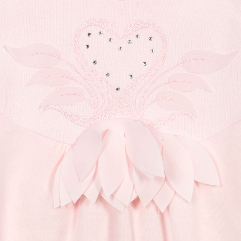 Sofija-Pink Cotton Velour Baby Dress | Childrensalon Outlet