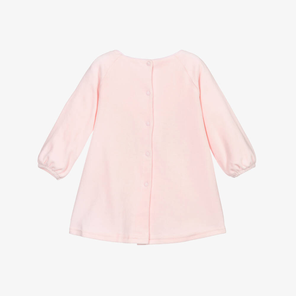 Sofija-Pink Cotton Velour Baby Dress | Childrensalon Outlet