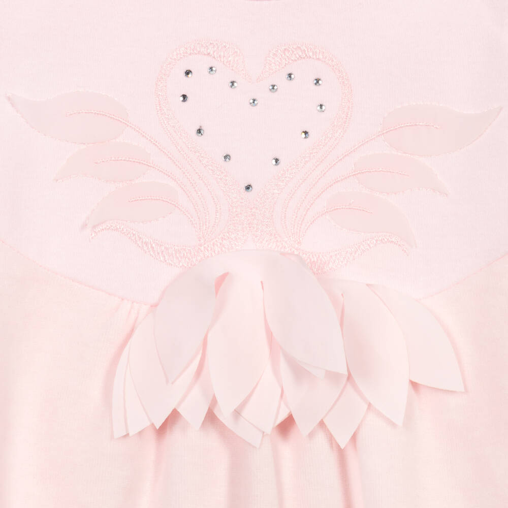 Sofija-Pink Cotton Velour Baby Dress | Childrensalon Outlet