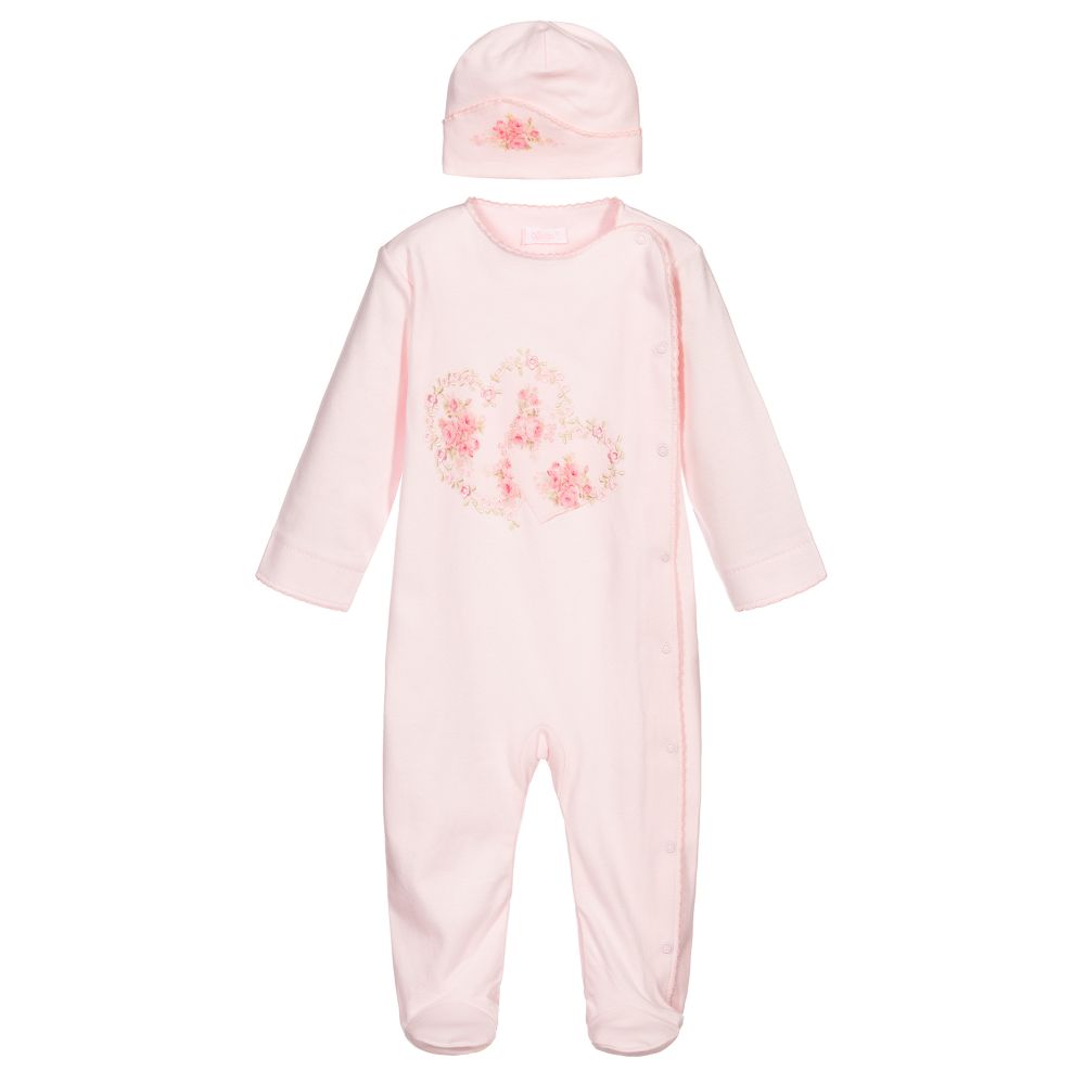 Sofija - Pink Floral Babygrow Gift Set | Childrensalon