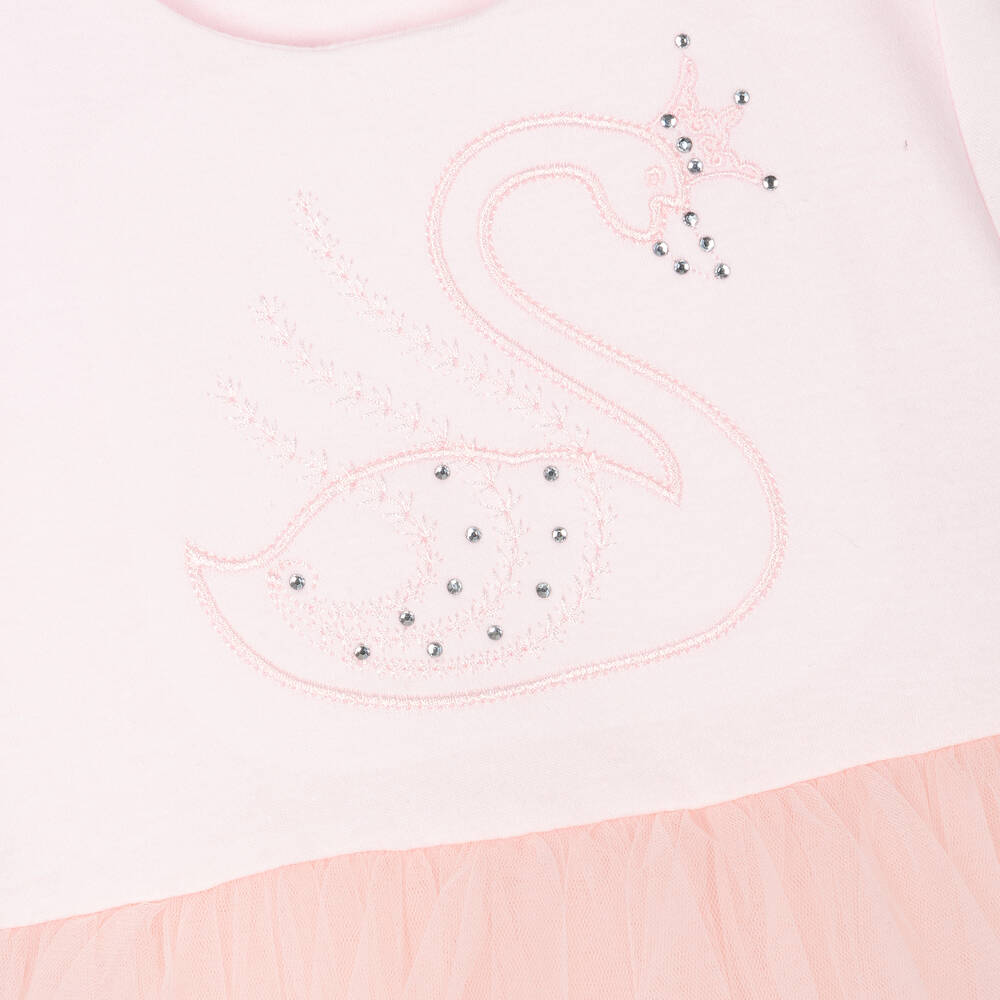 Sofija-Pink Jersey & Tulle Dress | Childrensalon Outlet