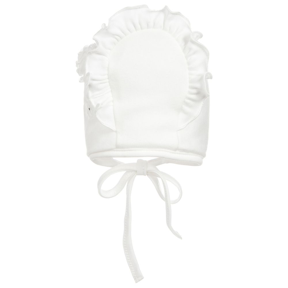 Sofija-Белый утепленный чепец из хлопка | Childrensalon Outlet