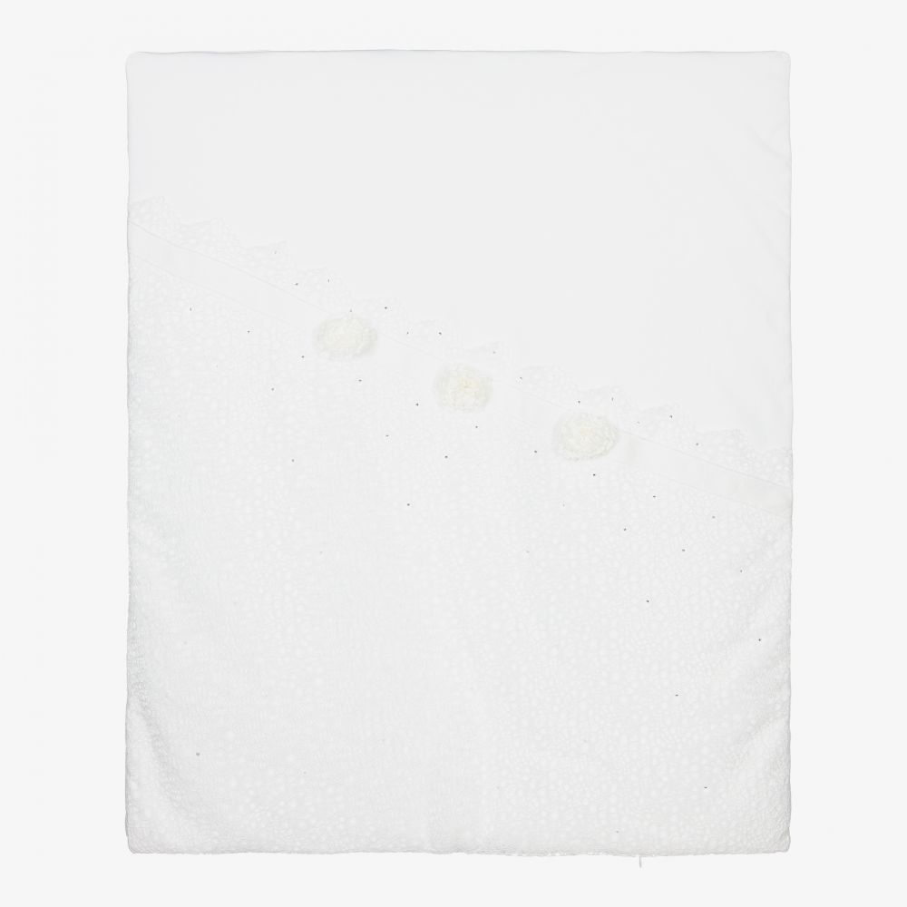 Sofija - Weiße, gepolsterte Decke (90 cm) | Childrensalon