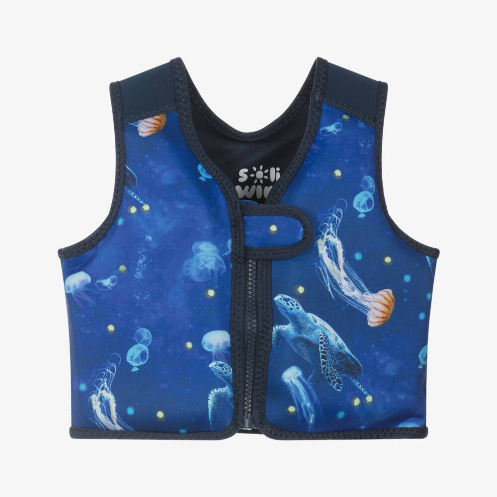 Soli Swim-Жилет-поплавок синий с медузами и черепахами | Childrensalon Outlet