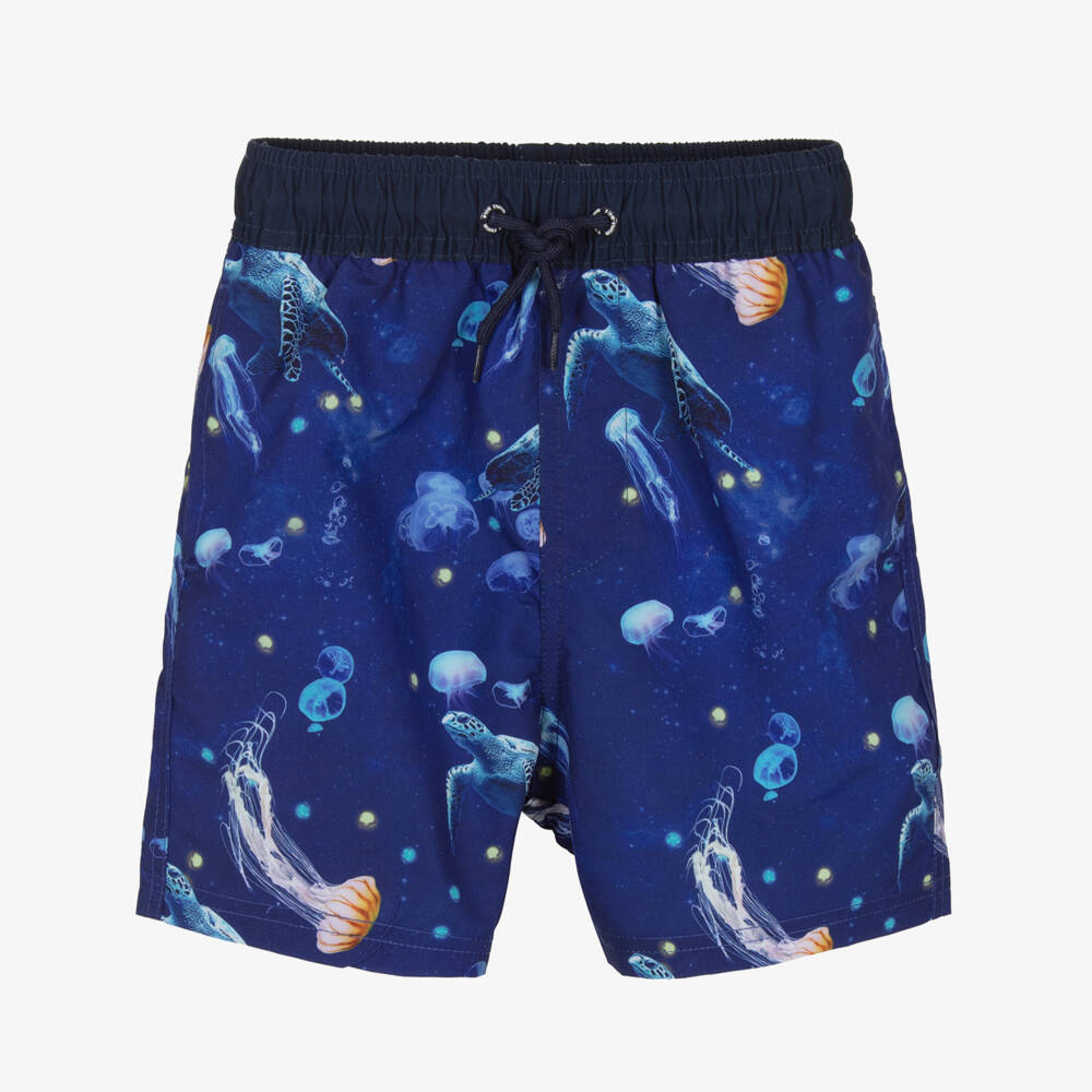 Soli Swim-Boys Blue Jelly Fish Swim Shorts (UPF50+) | Childrensalon Outlet