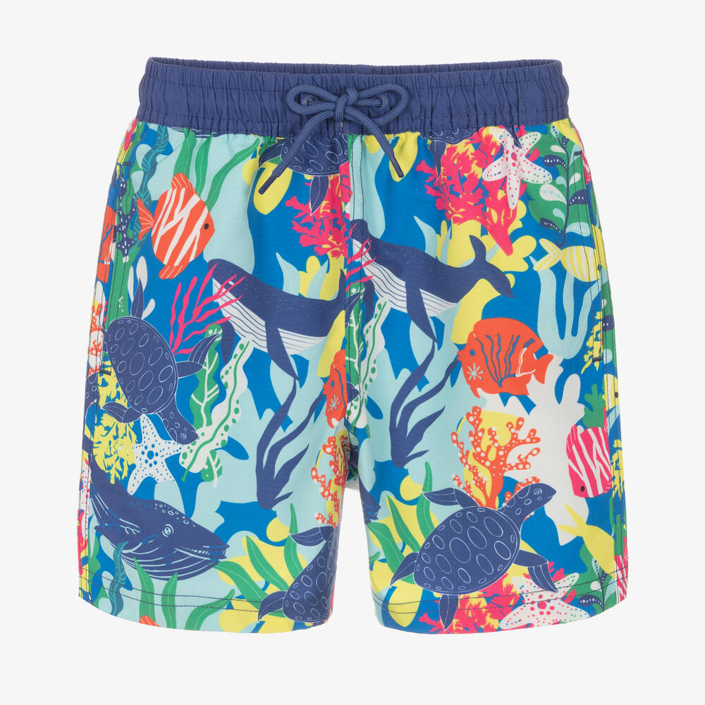 Soli Swim - Boys Blue Ocean Swim Shorts (UPF50+) | Childrensalon
