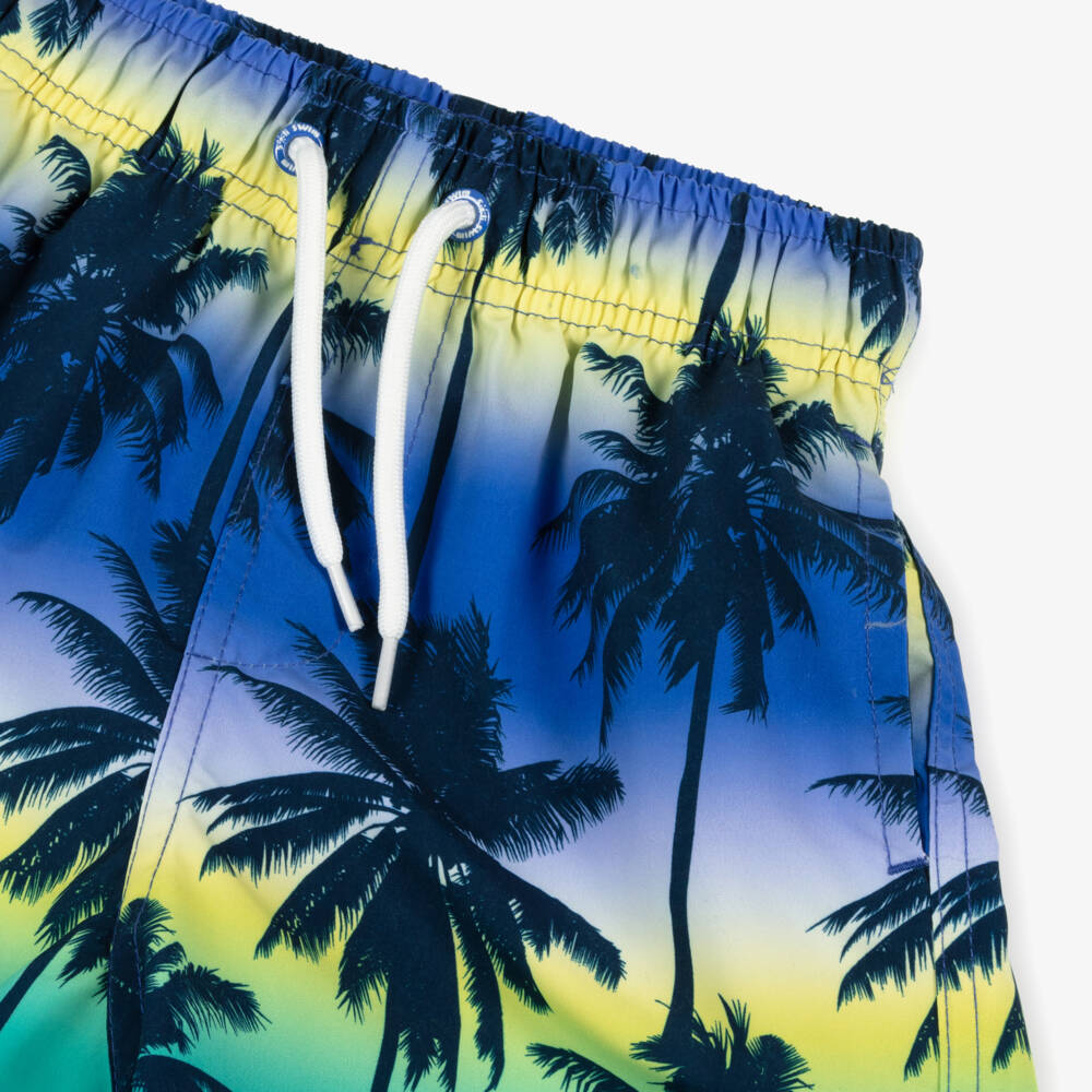 Soli Swim-Плавки-шорты синие с принтом пальм для мальчиков (UPF50+) | Childrensalon Outlet
