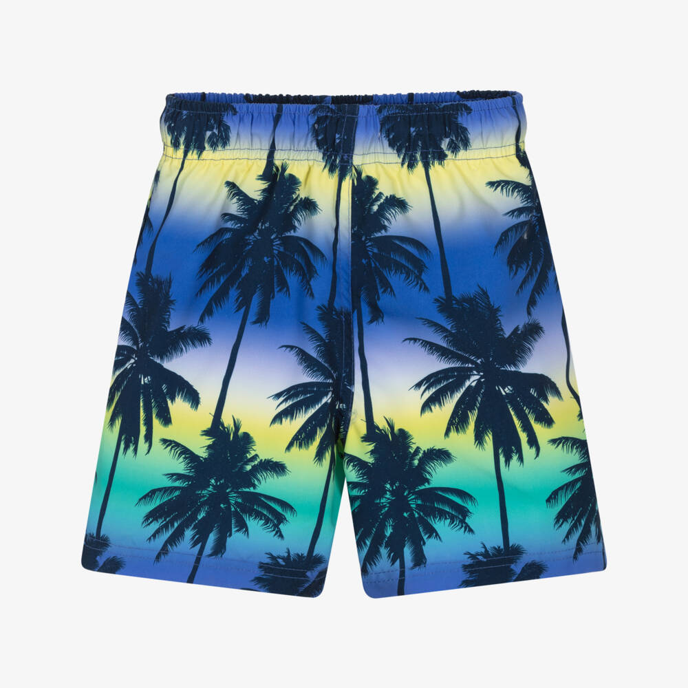 Soli Swim-Плавки-шорты синие с принтом пальм для мальчиков (UPF50+) | Childrensalon Outlet