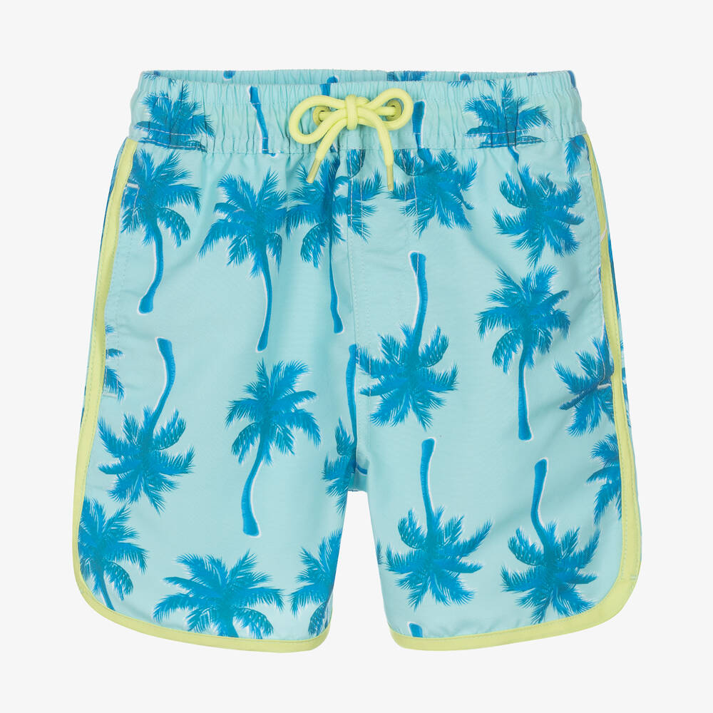 Soli Swim - Blaue Palmen-Badeshorts (LSF 50+) | Childrensalon